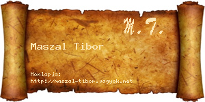 Maszal Tibor névjegykártya